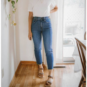 Madewell High Rise Classic Straight Leg Jeans in Coldbrook Wash-28